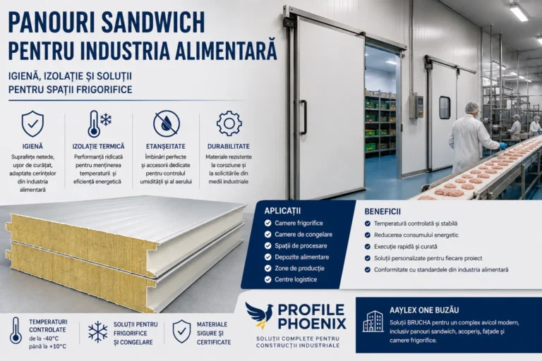 Panouri sandwich pentru industria alimentară: igienă, izolație și soluții pentru spații frigorifice